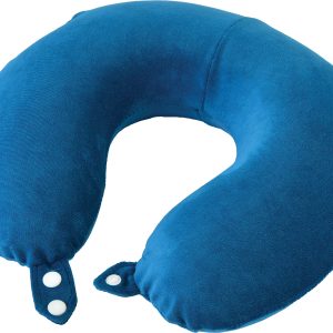 NECK PILLOW MEMORY FOAM BLUE