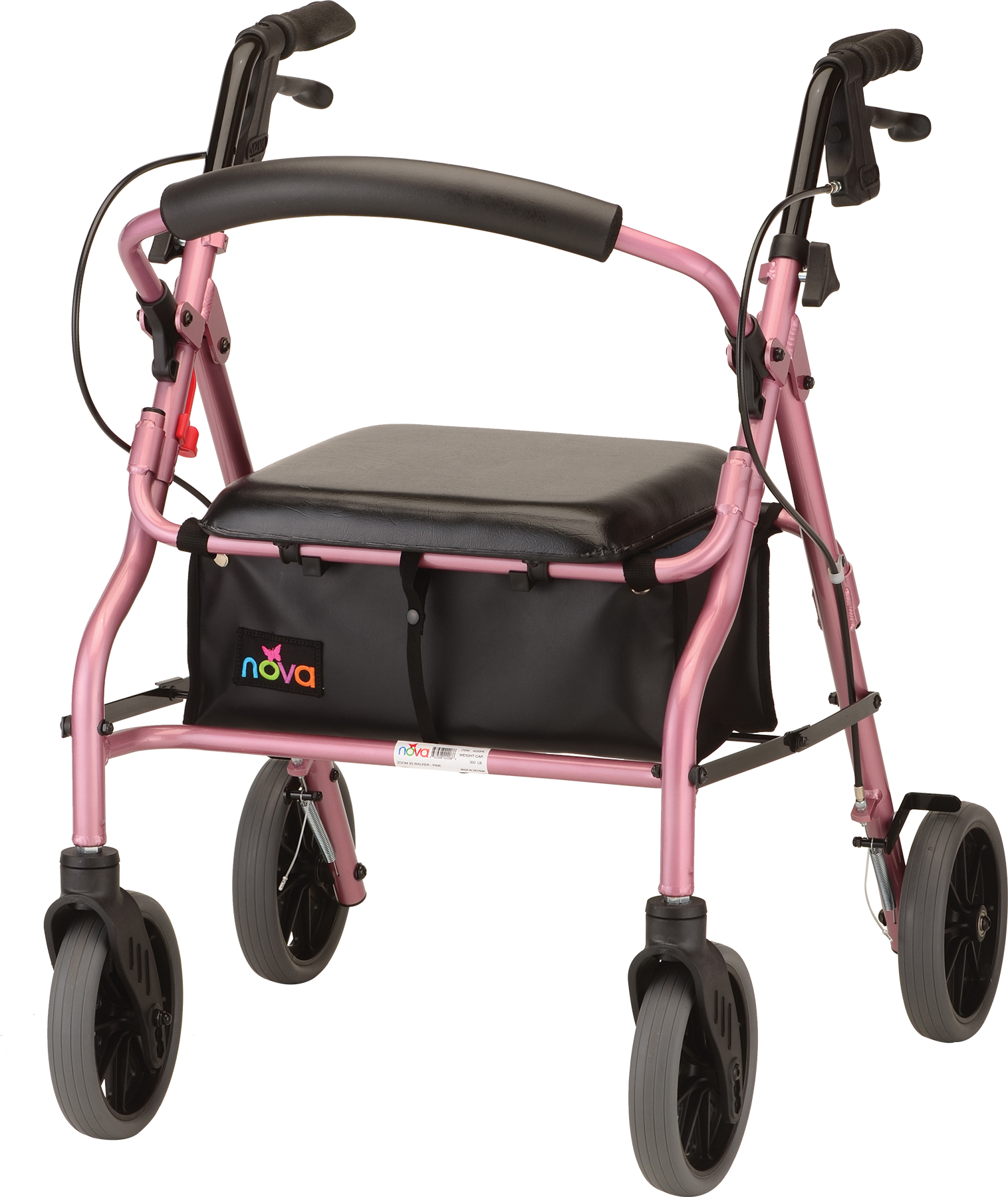 CUP HOLDER FOR ROLLING WALKERS, TRANSPORT CHAIRS AND WHEELCHAIRS