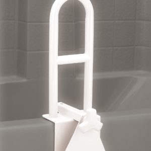 TUB GRAB BAR- WHITE POWDER COATED IN RETAIL BOX