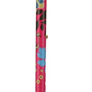 CANE OFFSET FLOWER POWER WITH STRAP & RUBBER SOFT HANDLE GRIP