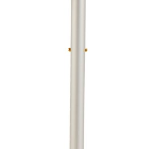 CANE EXTRA TALL WITH SWANECK HANDLE- SILVER