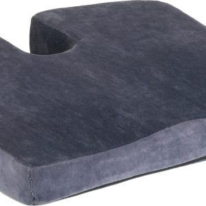 MEMORY FOAM COCCYX CUSHION VELOUR-BLUE