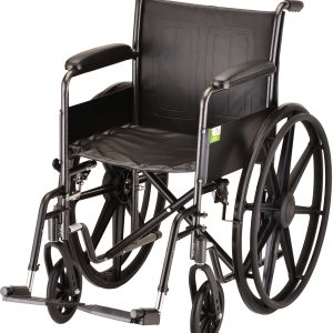 HAMMERTONE WHEELCHAIR- 18 INCH WITH FIXED ARM & SWINGAWAY FOOTREST