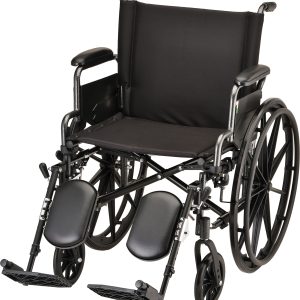 HAMMERTONE WHEELCHAIR- 20 INCH LIGHTWEIGHT WITH FLIP BACK DETACHABLE ARMS & ELEVATING LEGREST