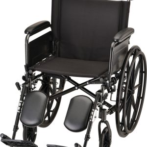 HAMMERTONE WHEELCHAIR- 20 INCH LIGHTWEIGHT WITH FLIP BACK FULL ARMS & ELEVATING LEGREST